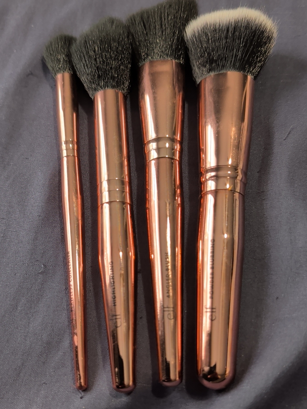 ELF Rose Gold Makeup Brush Set - 4 Piece